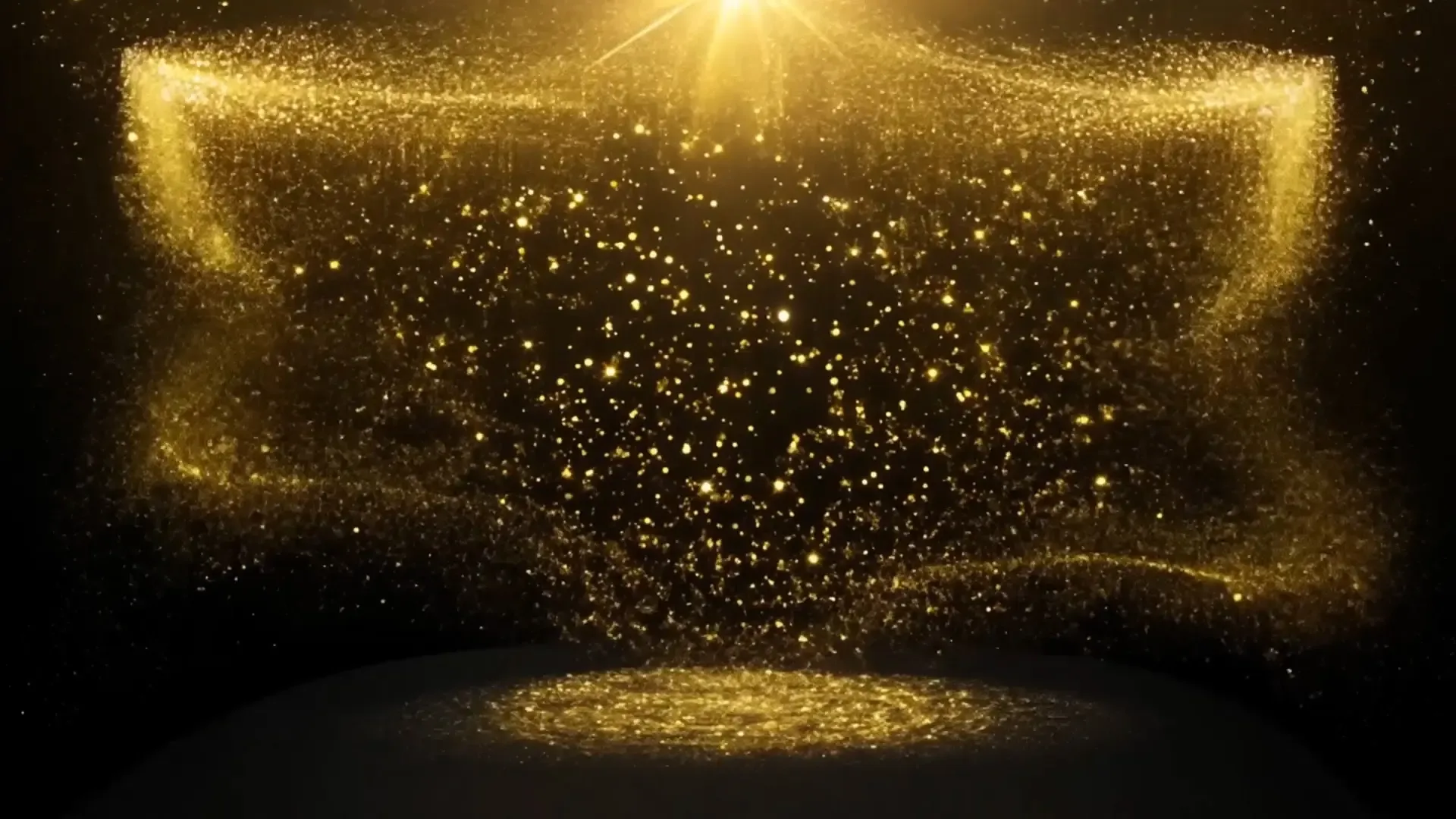 Sparkling Gold Particle Overlay Visual for Special Events